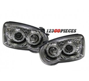 paire de phares design LED chrome pour Subaru IMPREZA 2002-2005 - GO16148
